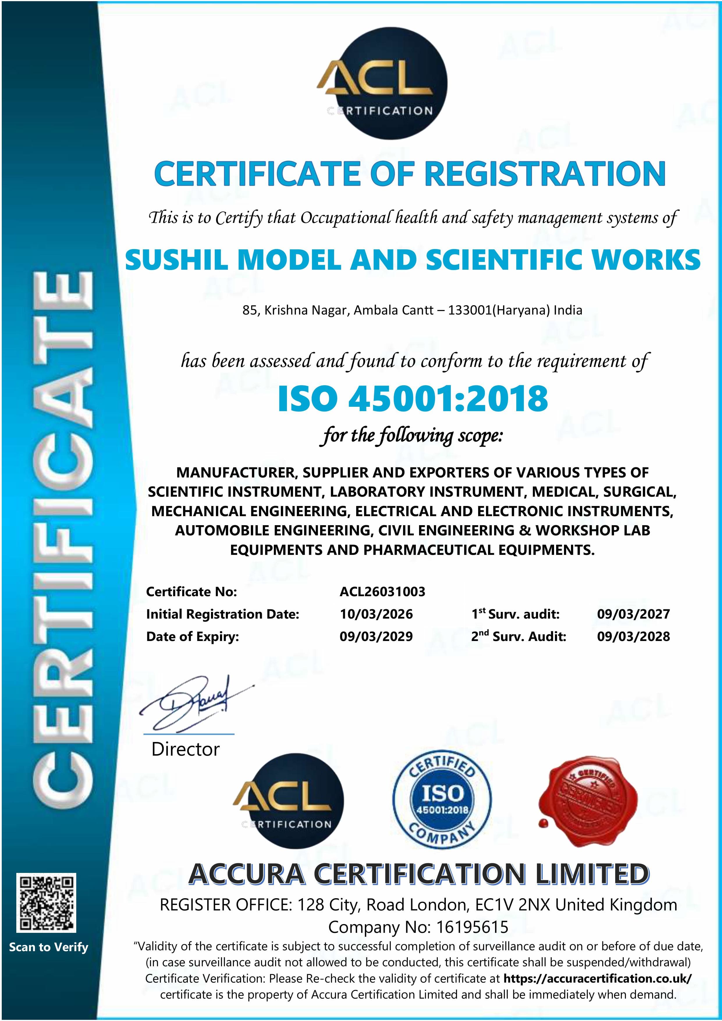 Certificate 08 — Sushil Model and Scientific Works