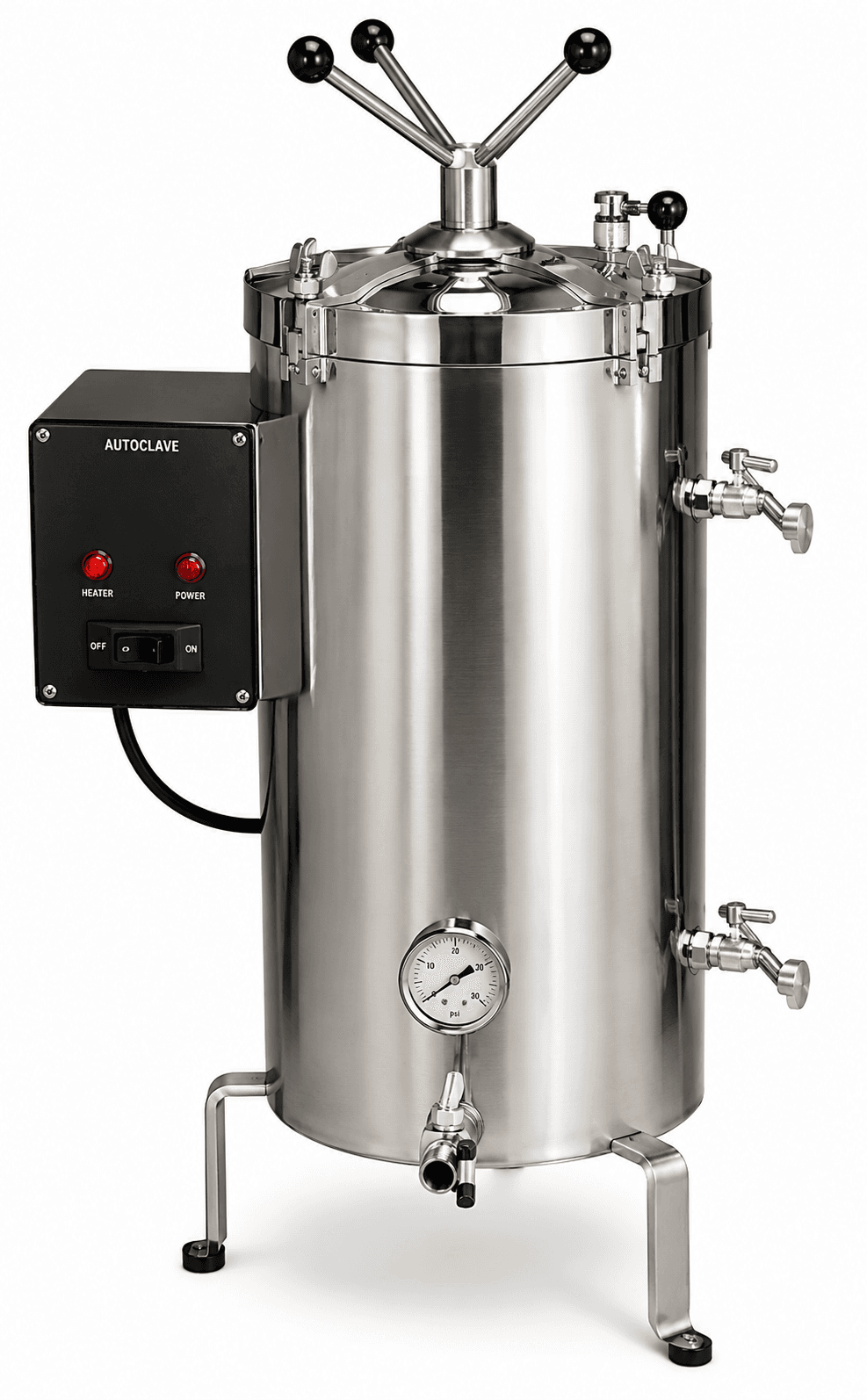 Vertical Double Walled Radial Locking Autoclave